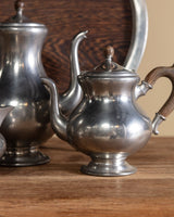 5pc Pewter + Wood Tea Set - Lone Fox