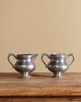 5pc Pewter + Wood Tea Set - Lone Fox