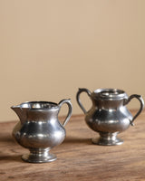 5pc Pewter + Wood Tea Set - Lone Fox