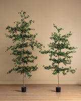 6-8ft Shady Lady Faux Olive Tree w/ Real Wood Trunk - Lone Fox