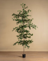 6-8ft Shady Lady Faux Olive Tree w/ Real Wood Trunk - Lone Fox