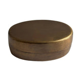 Oval Antiqued Brass Jewelry Pill  Box