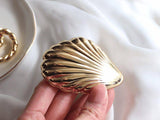 Deco Shell Compact Mirror: Silver