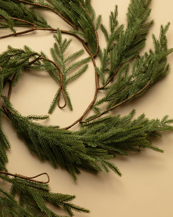 72"L Faux Drooping Cypress Garland - Lone Fox