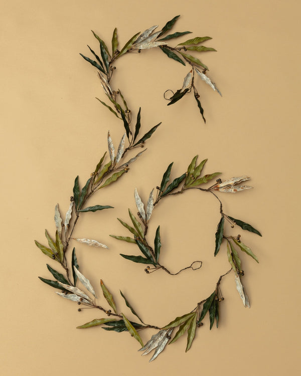 72"L Hand - Painted Leaves & Berries Garland - Lone Fox