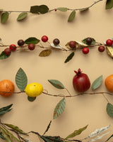 72"L Hand - Painted Metal Toleware Fruit Garland - Lone Fox