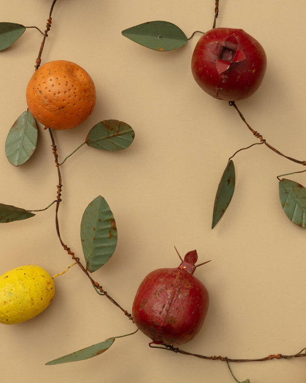 72"L Hand - Painted Metal Toleware Fruit Garland - Lone Fox