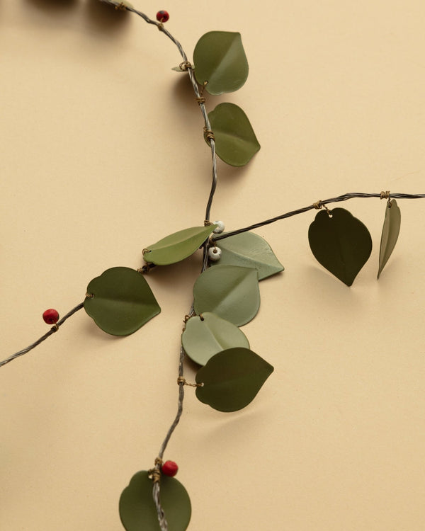 72"L Metal & Wire Leaf Garland - Lone Fox