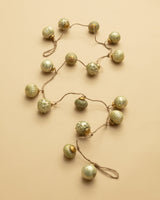 72"L Olive Embossed Mercury Glass Ornament Garland - Lone Fox