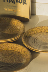 Set of 4 French Stoneware Plates