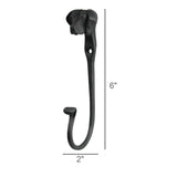 Dog Wall Hook, Forged Iron