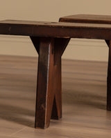 88" Oak Plank Bench, France, 1920's (2 Available) - Lone Fox