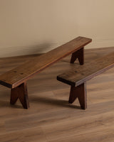 88" Oak Plank Bench, France, 1920's (2 Available) - Lone Fox