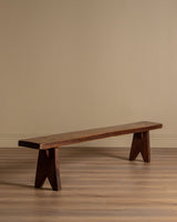 88" Oak Plank Bench, France, 1920's (2 Available) - Lone Fox