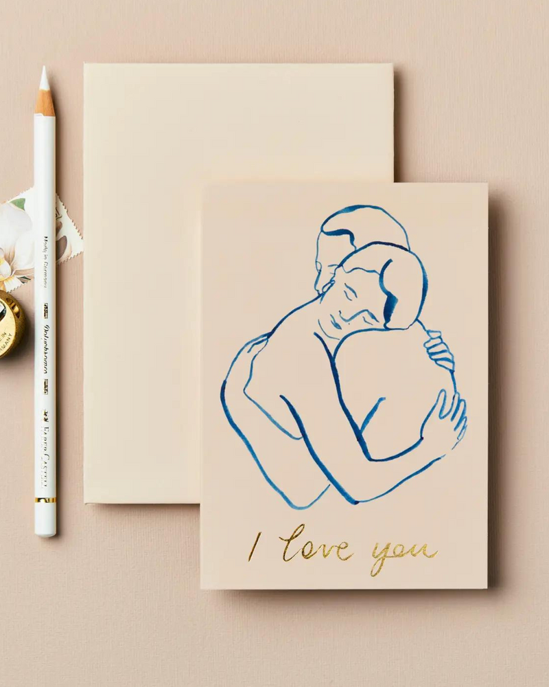 Painterly "I Love You" Card