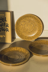 Set of 4 French Stoneware Plates