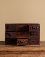 9 Drawer Tabletop Hardware Chest, American, 1930's - Lone Fox