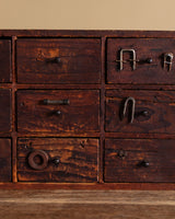 9 Drawer Tabletop Hardware Chest, American, 1930's - Lone Fox
