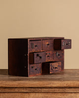 9 Drawer Tabletop Hardware Chest, American, 1930's - Lone Fox