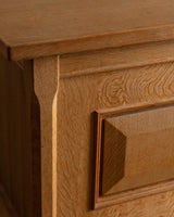 92" Danish Oak Sideboard w/ Wavy Apron by Henning Kjaernulf, 1970s's - Lone Fox