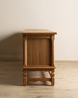 92" Danish Oak Sideboard w/ Wavy Apron by Henning Kjaernulf, 1970s's - Lone Fox