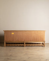 92" Danish Oak Sideboard w/ Wavy Apron by Henning Kjaernulf, 1970s's - Lone Fox