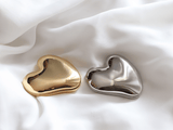 Heart Shape Compact Mirror: Gold