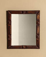 Stacked Tramp Art Wall Mirror, Early 20th Century