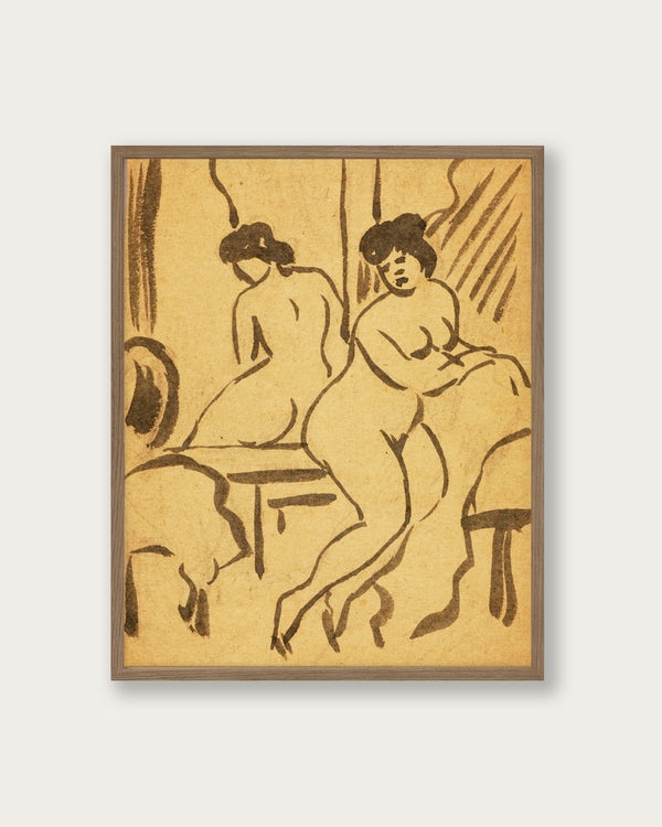 "Sitting female" Art Print