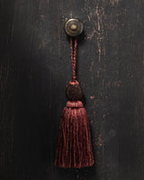 Burgundy Beaded Decorative Tassel