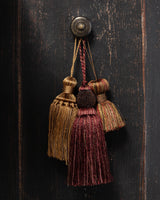 Burgundy Beaded Decorative Tassel