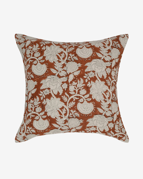 Coffield Hand Block Floral Pillow Cover