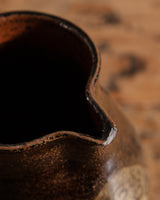 Round Studio Pottery Pitcher with Circular Details, United States, 1970s