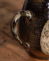 Round Studio Pottery Pitcher with Circular Details, United States, 1970s