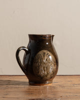 Round Studio Pottery Pitcher with Circular Details, United States, 1970s