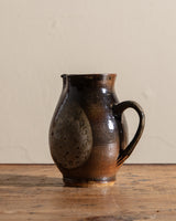 Round Studio Pottery Pitcher with Circular Details, United States, 1970s