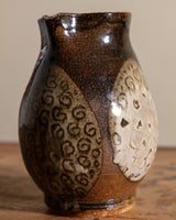 Round Studio Pottery Pitcher with Circular Details, United States, 1970s
