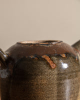 Green Studio Pottery Teapot, Signed, United States, 1970s