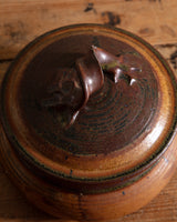 Short Round Lidded Studio Pottery Bowl, United States, 1970s