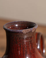 Red Drippy Studio Pottery Teapot, Signed, United States, 1970s