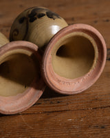 Handpainted Studio Pottery Chalices, Signed, Set of 2, United States, 1970s