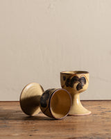 Handpainted Studio Pottery Chalices, Signed, Set of 2, United States, 1970s