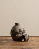 Brualist Lidded Studio Pottery Jar, Signed, United States, 1970s