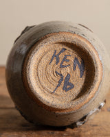 Brualist Lidded Studio Pottery Jar, Signed, United States, 1970s