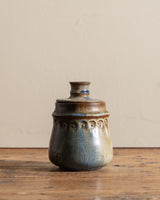 Lidded Embossed Studio Pottery Jar, United States, 1970s