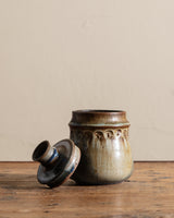Lidded Embossed Studio Pottery Jar, United States, 1970s