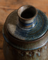 Lidded Embossed Studio Pottery Jar, United States, 1970s