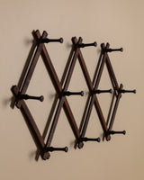 Expandable Accordion Wall Hook Coat Rack, Mid-20th Century