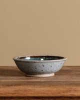 Studio Pottery Blue Swirl Bowl, Signed, United States, 1970s