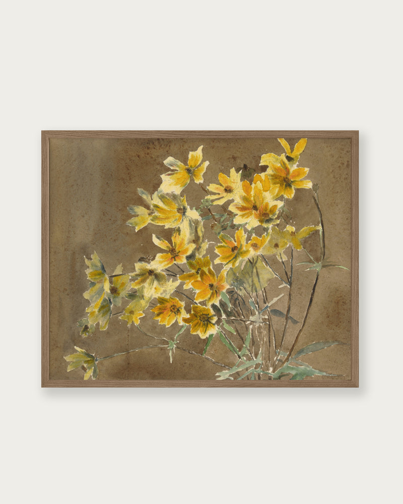 "Yellow and Orange Flowers" Art Print